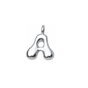 sterling silver plated brass initial charm A