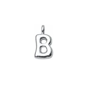 sterling silver plated brass initial charm B