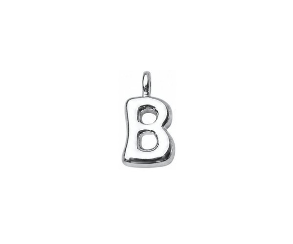 sterling silver plated brass initial charm B