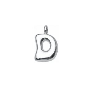 sterling silver plated brass initial charm D