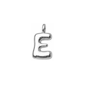 sterling silver plated brass initial charm E