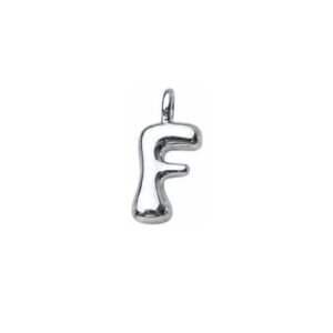 sterling silver plated brass initial charm F