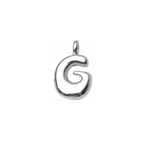 sterling silver plated brass initial charm G