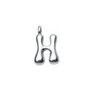 sterling silver plated brass initial charm H