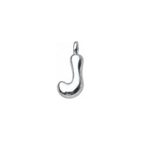 sterling silver plated brass initial charm J