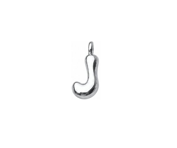 sterling silver plated brass initial charm J