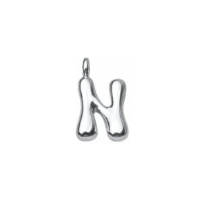 sterling silver plated brass initial charm N