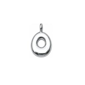 sterling silver plated brass initial charm O