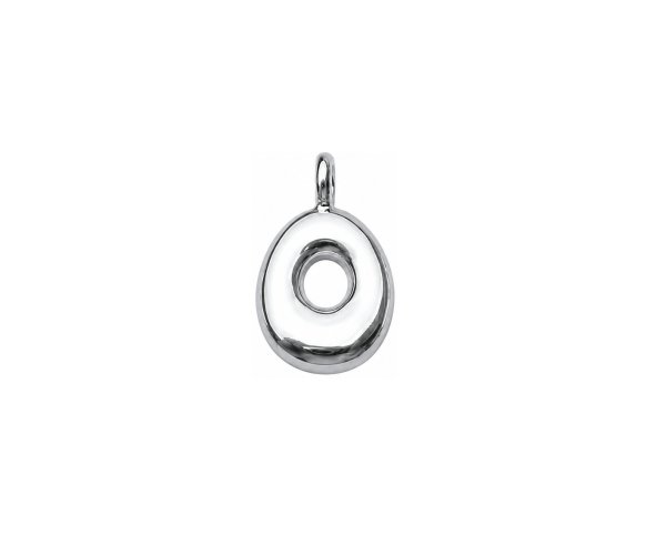 sterling silver plated brass initial charm O