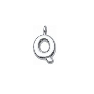 sterling silver plated brass initial charm Q
