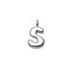 sterling silver plated brass initial charm S
