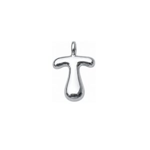 sterling silver plated brass initial charm T