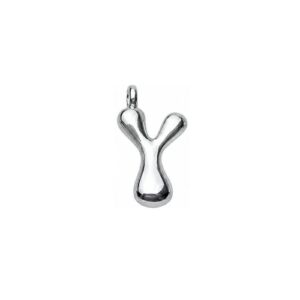 sterling silver plated brass initial charm Y