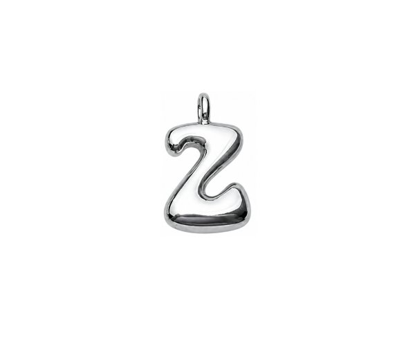 sterling silver plated brass initial charm Z