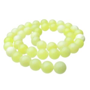 lemon jade 10mm round beads