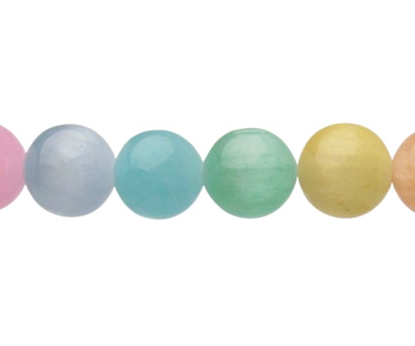selenite gemstone round beads coloured
