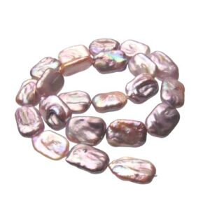 lilac baroque rectangle freshwater pearls