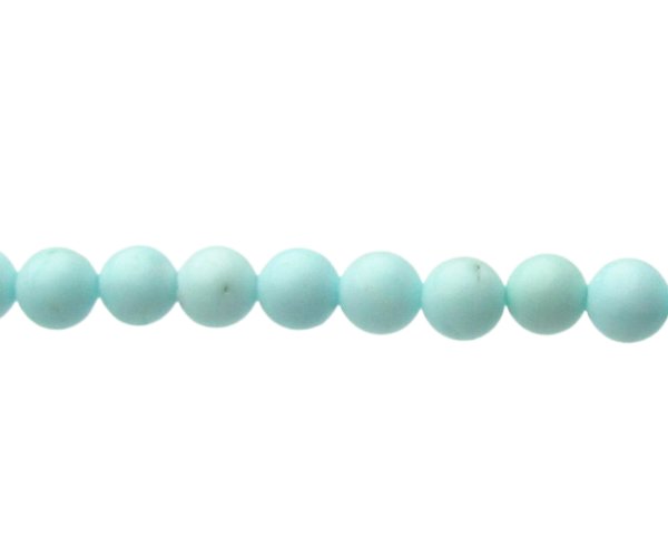 pale blue magnesite 4mm round gemstone beads