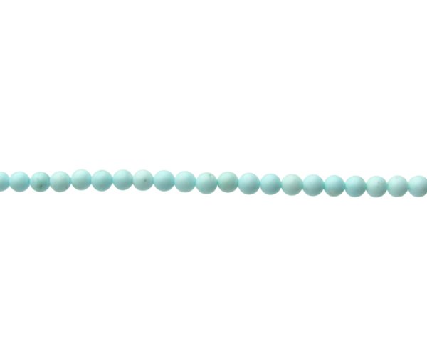 pale blue magnesite 4mm round gemstone beads