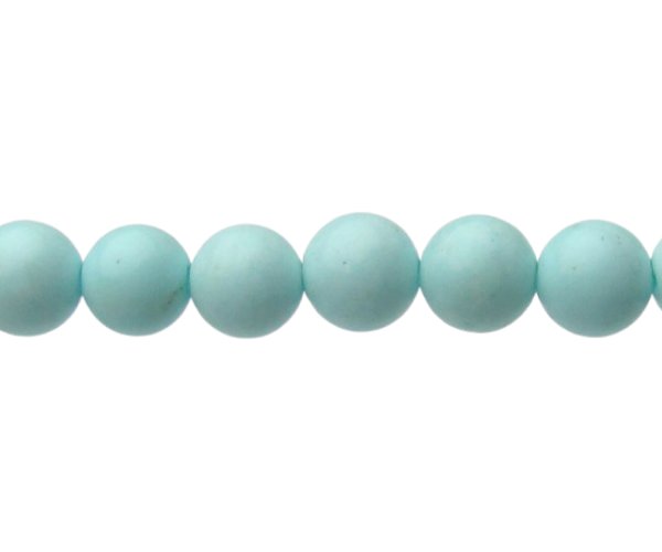 pale blue magnesite 6mm round gemstone beads