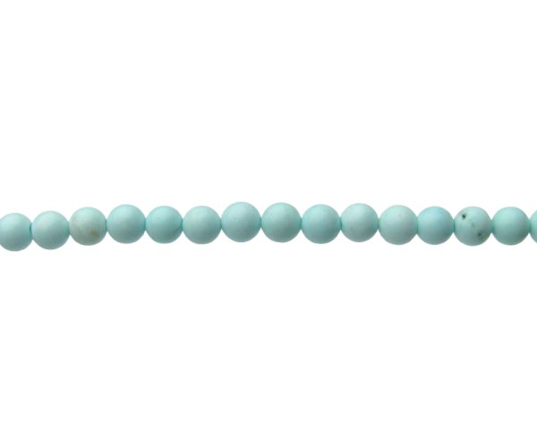 pale blue magnesite 6mm round gemstone beads