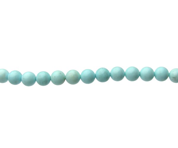 pale blue magnesite 8mm round beads