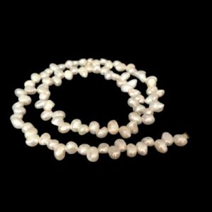white top drilled nugget dancing freshwater pearls