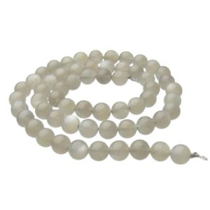 grey moonstone 6mm round gemstone beads