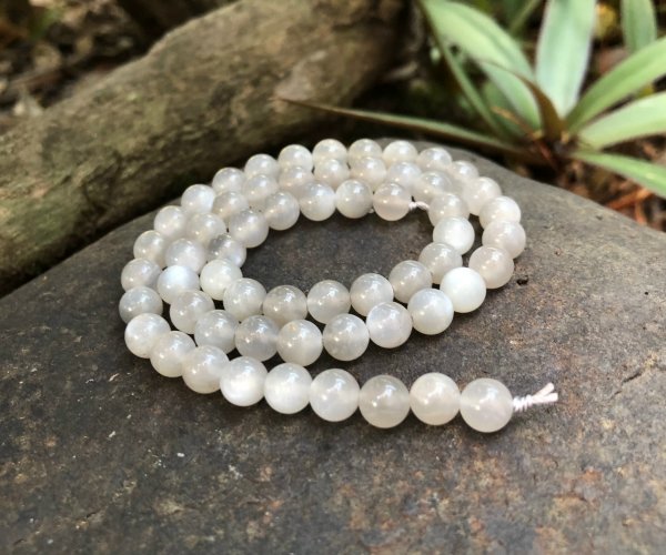 grey moonstone 6mm round gemstone beads