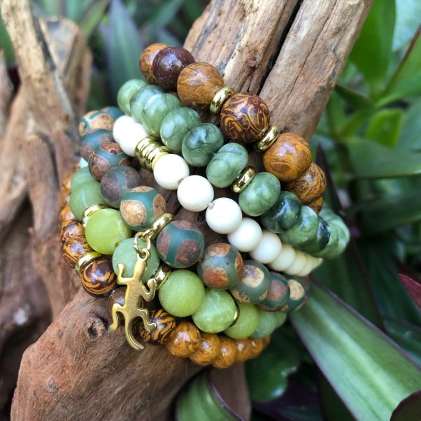 Earthy Jasper Bracelet Stack Tutorial