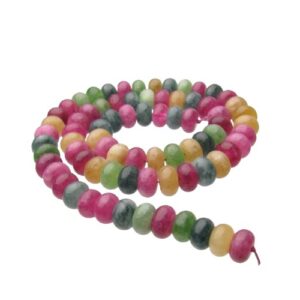 mixed colour jade gemstone rondelle beads Australia
