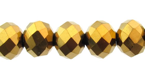 gold crystal rondelle beads