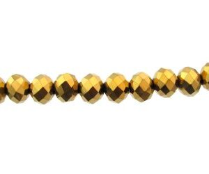 gold crystal rondelle beads