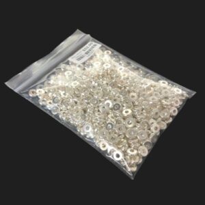 Tarnish Resistant 6mm Wheel Beads – 925 Sterling Silver Plated Brass [500pcs Bulk Bag]