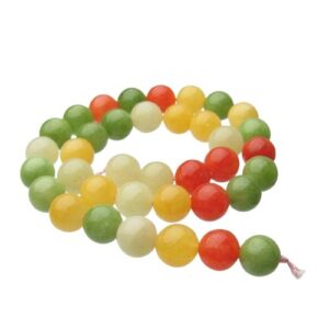citrus jade 10mm round gemstone beads