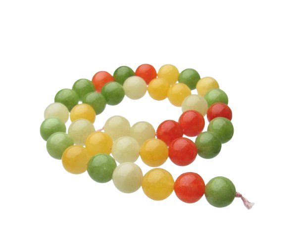 citrus jade 10mm round gemstone beads
