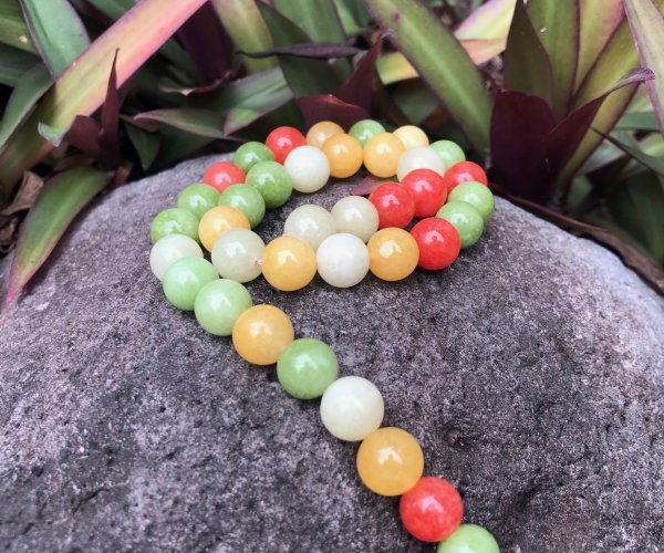 citrus jade 10mm round gemstone beads
