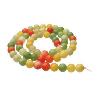 citrus jade 6mm round gemstone beads