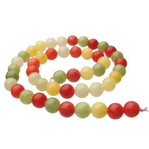 citrus jade round gemstone beads 8mm