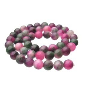 pink green jade 8mm beads