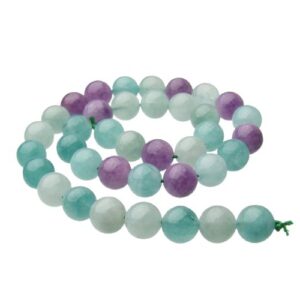 green purple quartz round gemstone beads 10mm