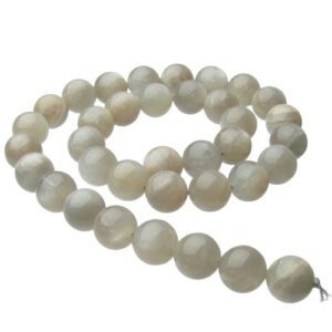 grey moonstone gemstone round beads 10mm