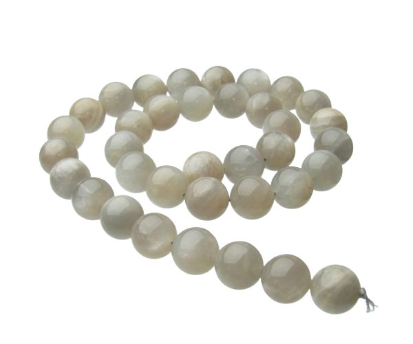 grey moonstone gemstone round beads 10mm