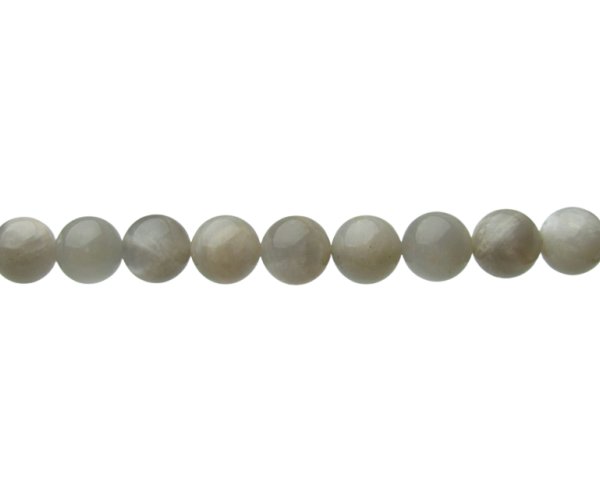grey moonstone gemstone round beads 10mm