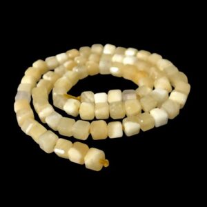 honey onyx faceted cube gemstone beads