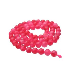 pink quartz 6mm round gemstone beads