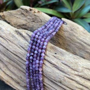 lepidolite3mmfacetedbeads3 lepidolite 3mm faceted round beads