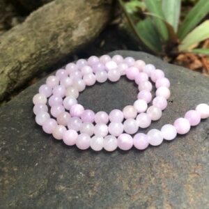light purple jade gemstone round beads 6mm