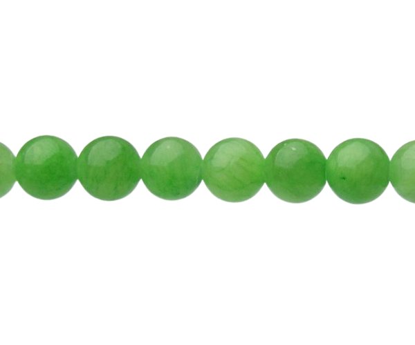 lime green malay jade 6mm round gemstone beads