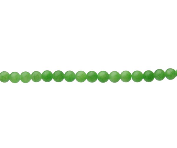 lime green malay jade 6mm round gemstone beads